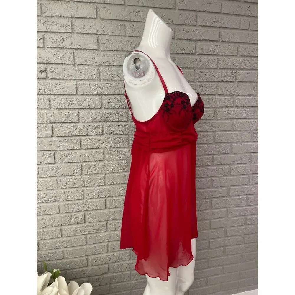 Inner Secrets Red Lingerie Teddy Size M